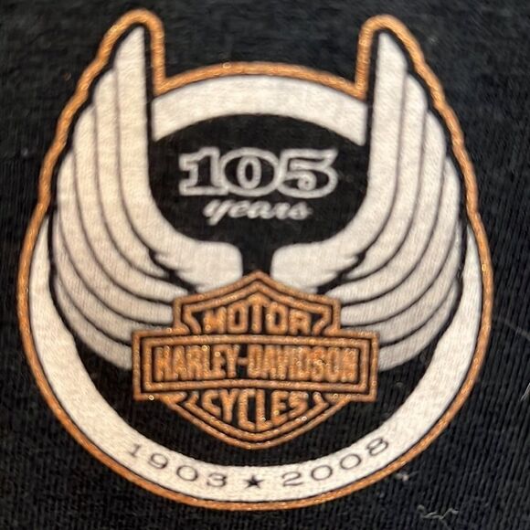 Mens Harley Davidson longsleeve logo tshirt 2008 medium - Picture 3 of 4